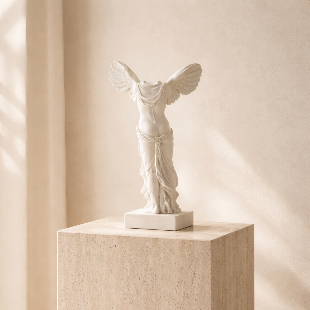 Winged Victory of Samothrace White Statue