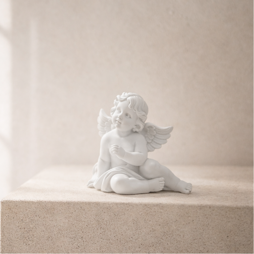 Modern Baroque Winged Angel Tabletop Decor