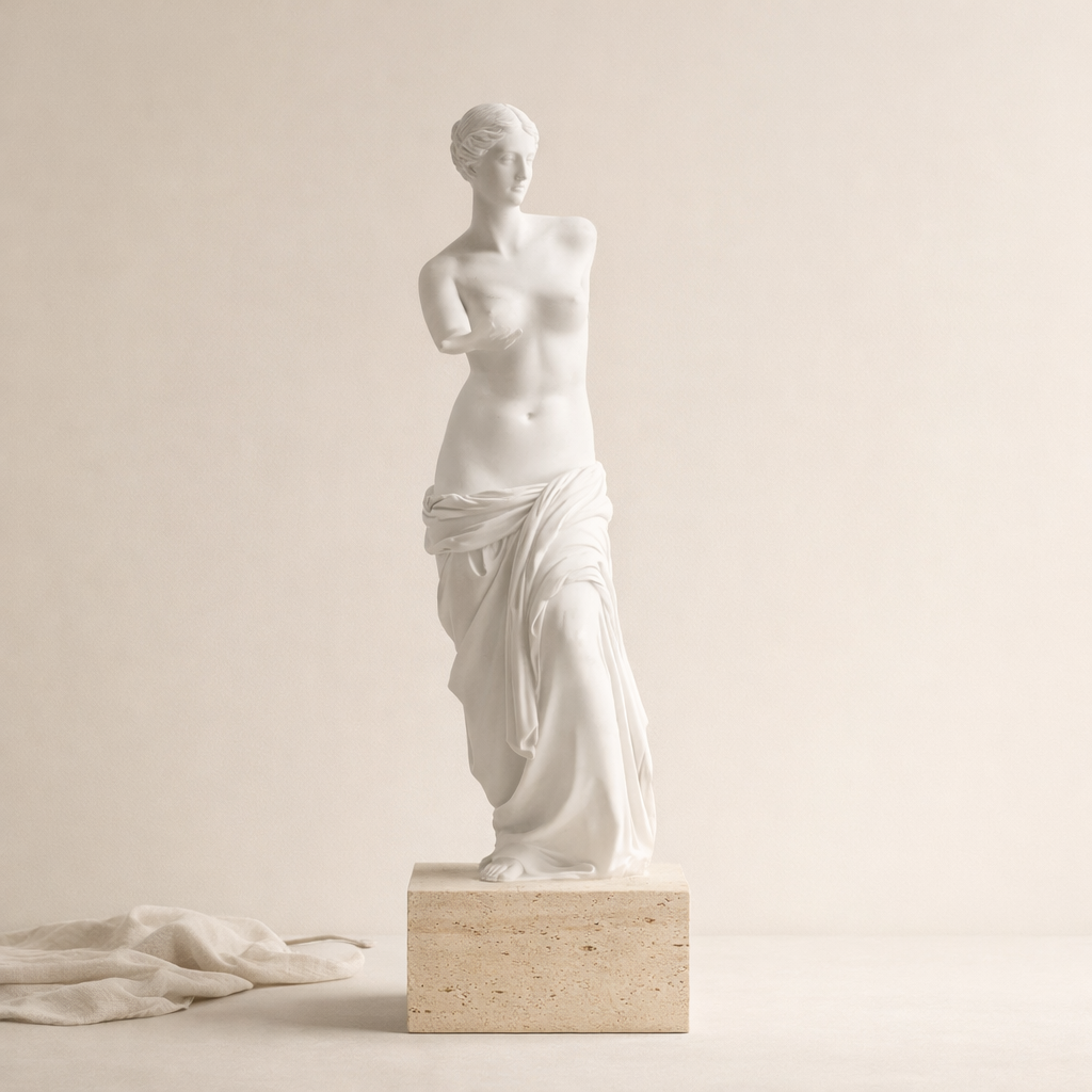 Matte White Venus de Milo Greek Sculpture