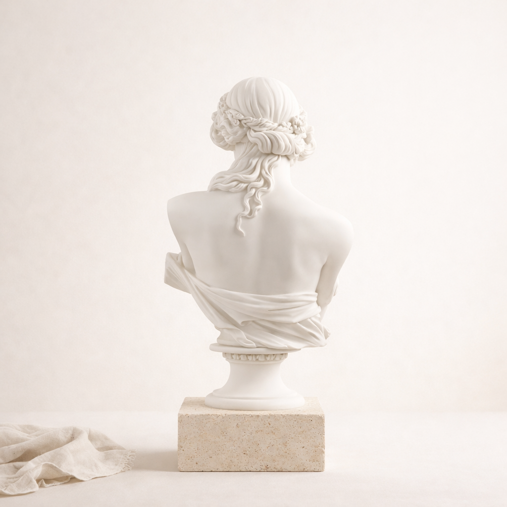 Modern Venus Bust Artistic White Silhouette