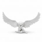 Matte White Decorative Winged Figure Statue