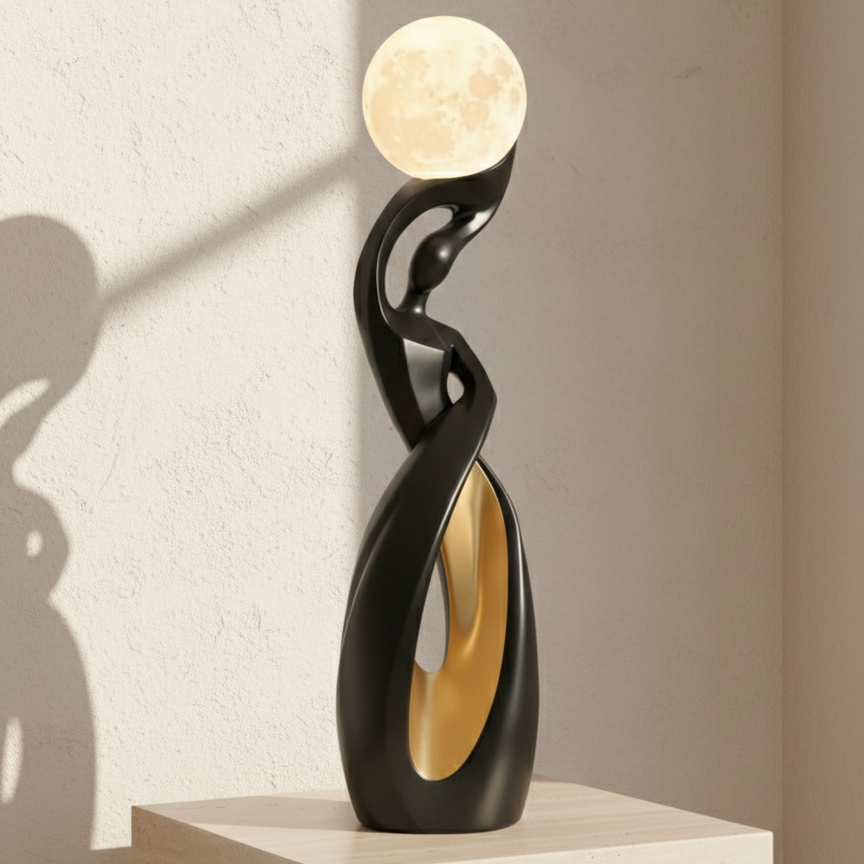 Minimalist Moon Lamp Abstract Decorative Sculpture