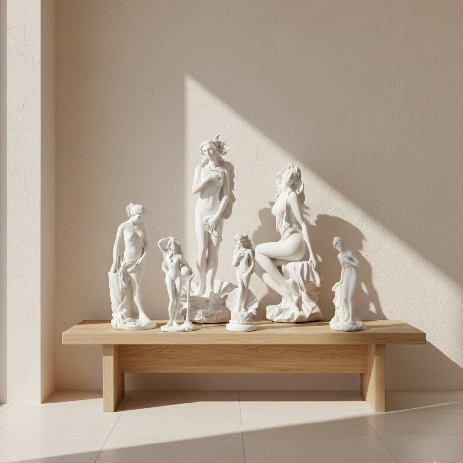 Greek Goddess Female Sculpture White Art