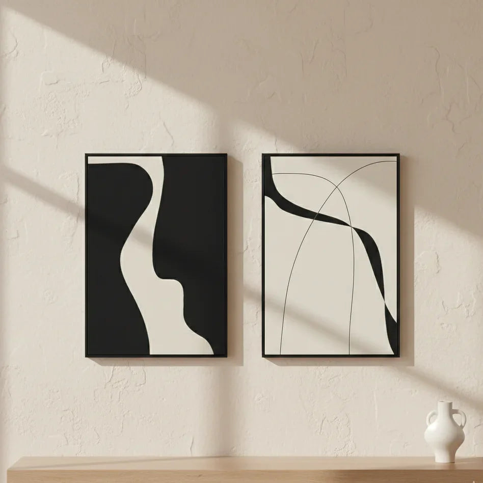 Modern Organic Silhouette Abstract Gallery Linea