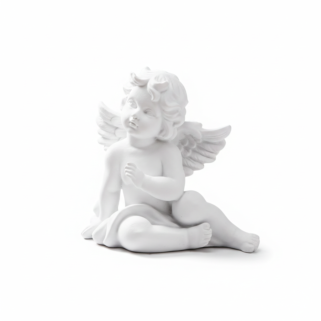 Modern Baroque Winged Angel Tabletop Decor