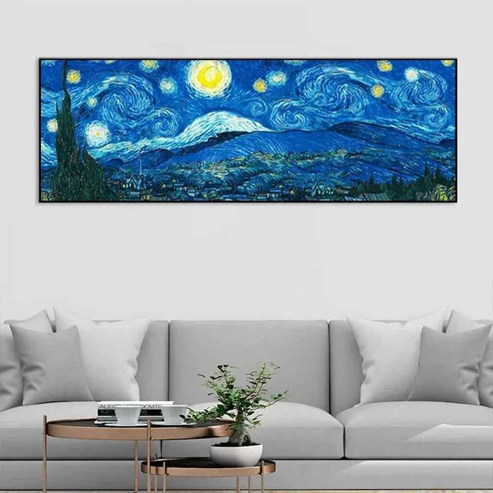 Scandinavian Minimalist Wall Art Van Gogh Painting "Starry Night" HD Canvas Poster Prints Home Bedroom Living Room Decoration