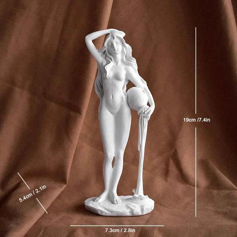 19cm/36cm Aphrodite Sculpture Greek Godness Venus Statue Desktop Bookshelf Decoration Objects Home Room Office Decor Accent