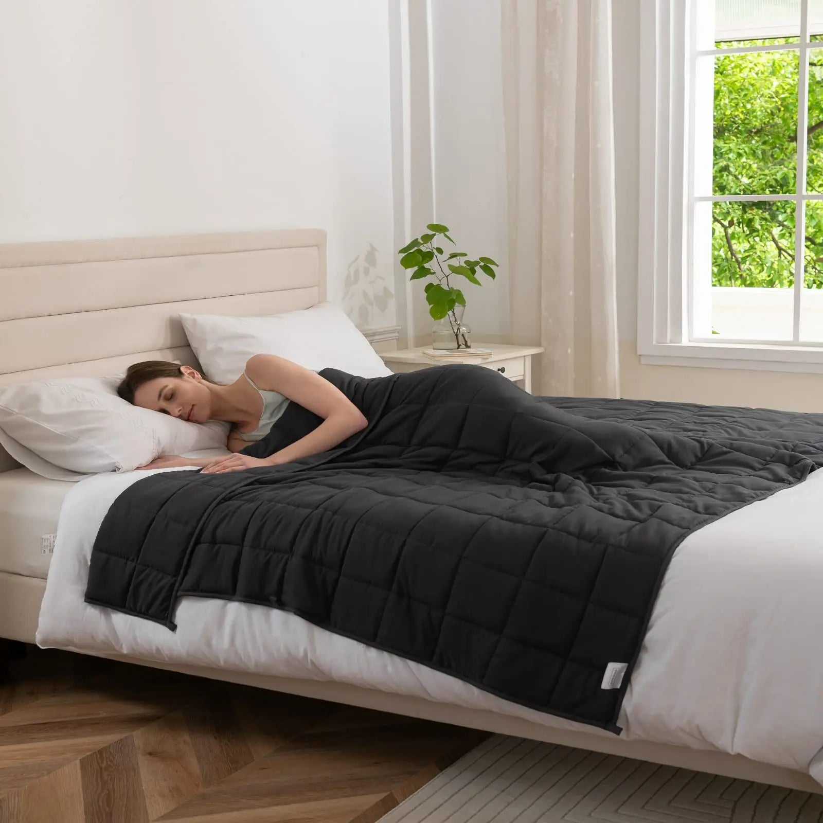 Good Nite Weighted Blanket for Adults - 4/6/8kg Heavy Double Blanket, Improves Sleep & Relaxation (Grey