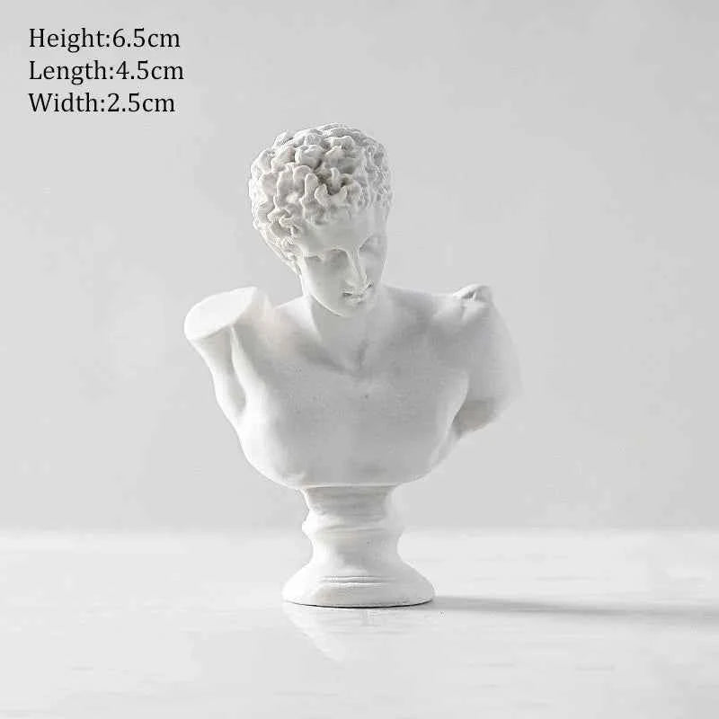Ancient Greek Goddess Athena Sun God Apollo Mini Plaster Resin Statue Nordic Home Decoration David Head Figurine Art Ornaments