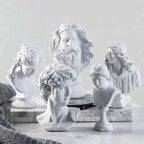 Ancient Greek Goddess Athena Sun God Apollo Mini Plaster Resin Statue Nordic Home Decoration David Head Figurine Art Ornaments