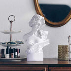 1 Pair of Harp Lady Resin Ornaments, Classic Artistic Design, Perfect for Home Decor, Desk Display, Bookshelf Decoration