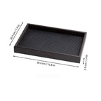 1pc Woven Texture Faux Leather Storage Tray,Watch Jewelry Organizer, Decorative Home Display Tray, Cosmetic Holder, Storage Tray