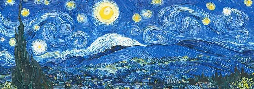 Scandinavian Minimalist Wall Art Van Gogh Painting "Starry Night" HD Canvas Poster Prints Home Bedroom Living Room Decoration