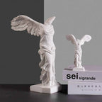 Greek Victory Goddess Statue with Angel Wings Resin Sculpture for Home Cabinet Office Desk Bookshelf Decor Artistic Decoration