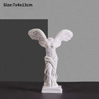 Greek Victory Goddess Statue with Angel Wings Resin Sculpture for Home Cabinet Office Desk Bookshelf Decor Artistic Decoration