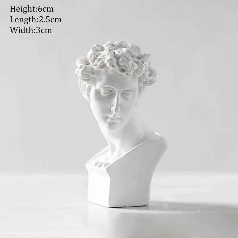 Ancient Greek Goddess Athena Sun God Apollo Mini Plaster Resin Statue Nordic Home Decoration David Head Figurine Art Ornaments