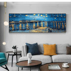 Scandinavian Minimalist Wall Art Van Gogh Painting "Starry Night" HD Canvas Poster Prints Home Bedroom Living Room Decoration