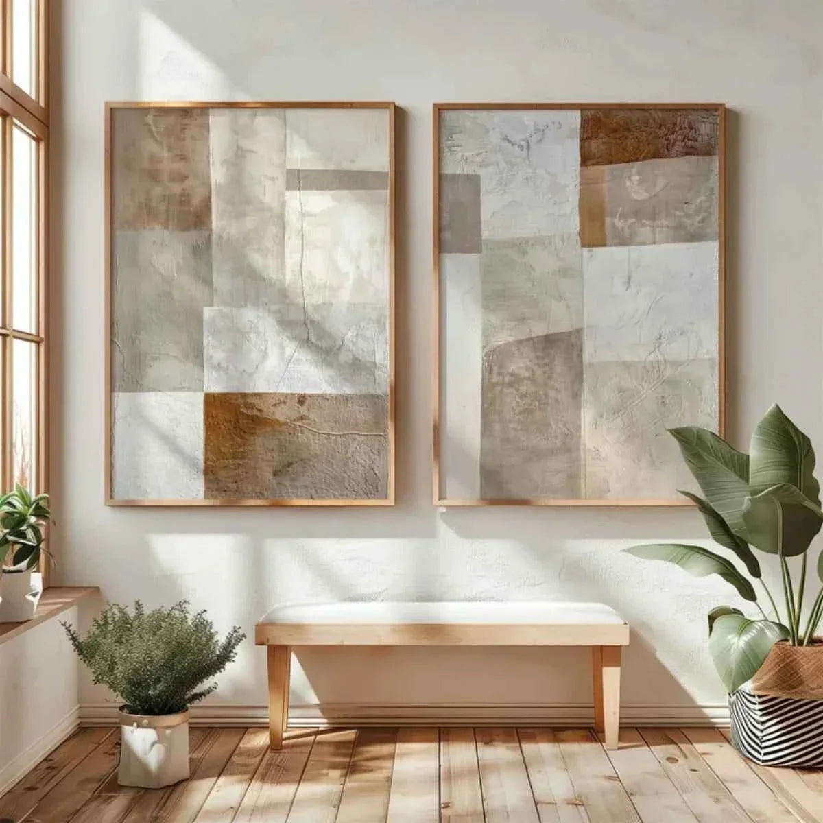 2pcs/set Japanese Retro Wabi Sabi Mountains Abstract Canvas Print Poster Modern Minimalist Art Print Home Decor Wall Art Poster