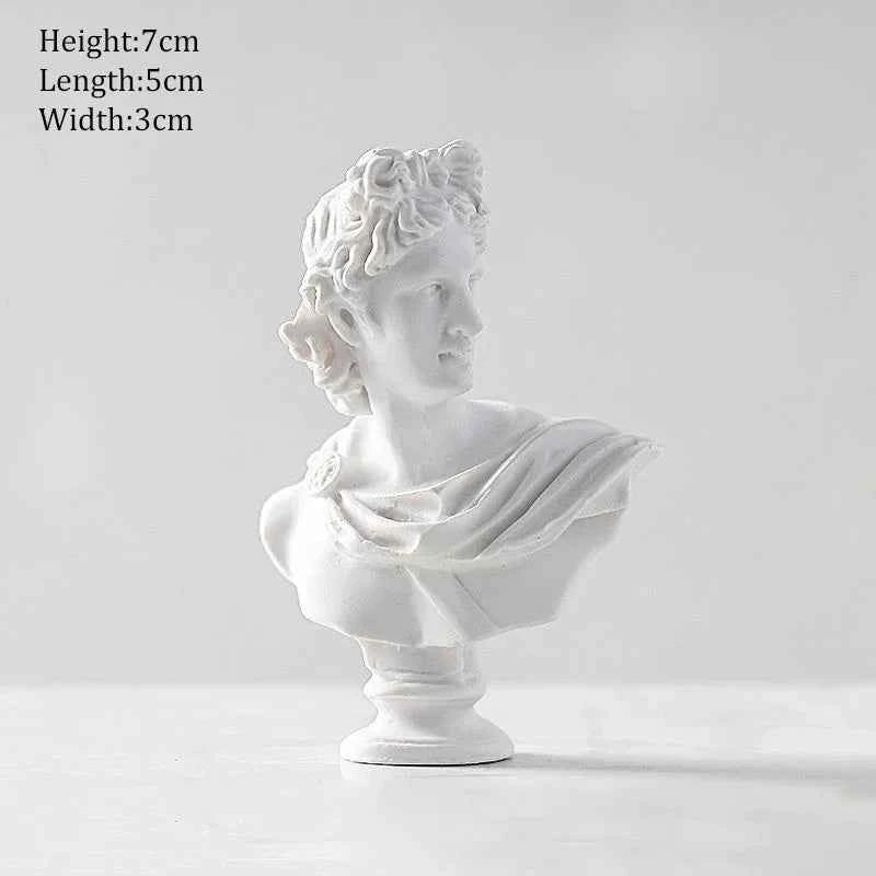 Ancient Greek Goddess Athena Sun God Apollo Mini Plaster Resin Statue Nordic Home Decoration David Head Figurine Art Ornaments