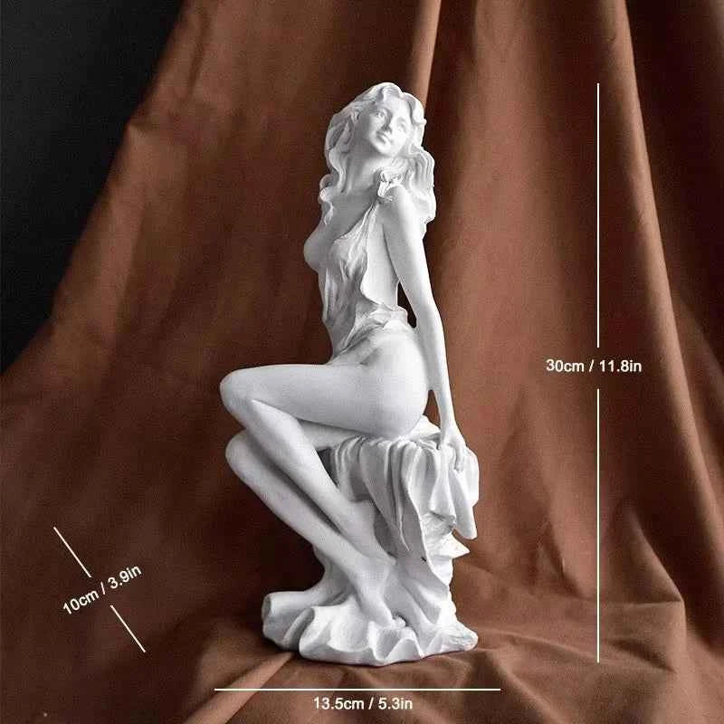 19cm/36cm Aphrodite Sculpture Greek Godness Venus Statue Desktop Bookshelf Decoration Objects Home Room Office Decor Accent