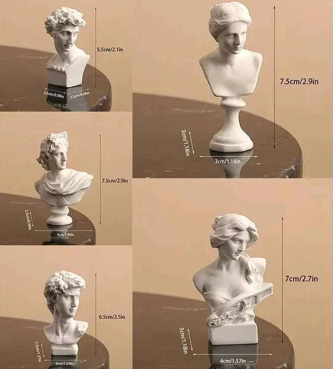 Apollo Bust Greek and Roman Mythology God of Sunlight Resin Head Bust Sculpture Figurine Home Decor