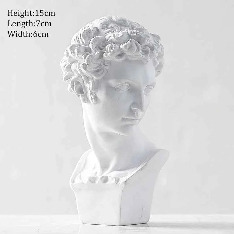 Ancient Greek Goddess Athena Sun God Apollo Mini Plaster Resin Statue Nordic Home Decoration David Head Figurine Art Ornaments