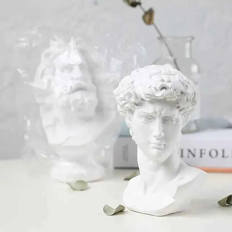 Ancient Greek Goddess Athena Sun God Apollo Mini Plaster Resin Statue Nordic Home Decoration David Head Figurine Art Ornaments