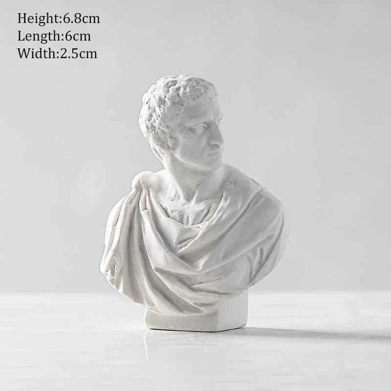 Ancient Greek Goddess Athena Sun God Apollo Mini Plaster Resin Statue Nordic Home Decoration David Head Figurine Art Ornaments