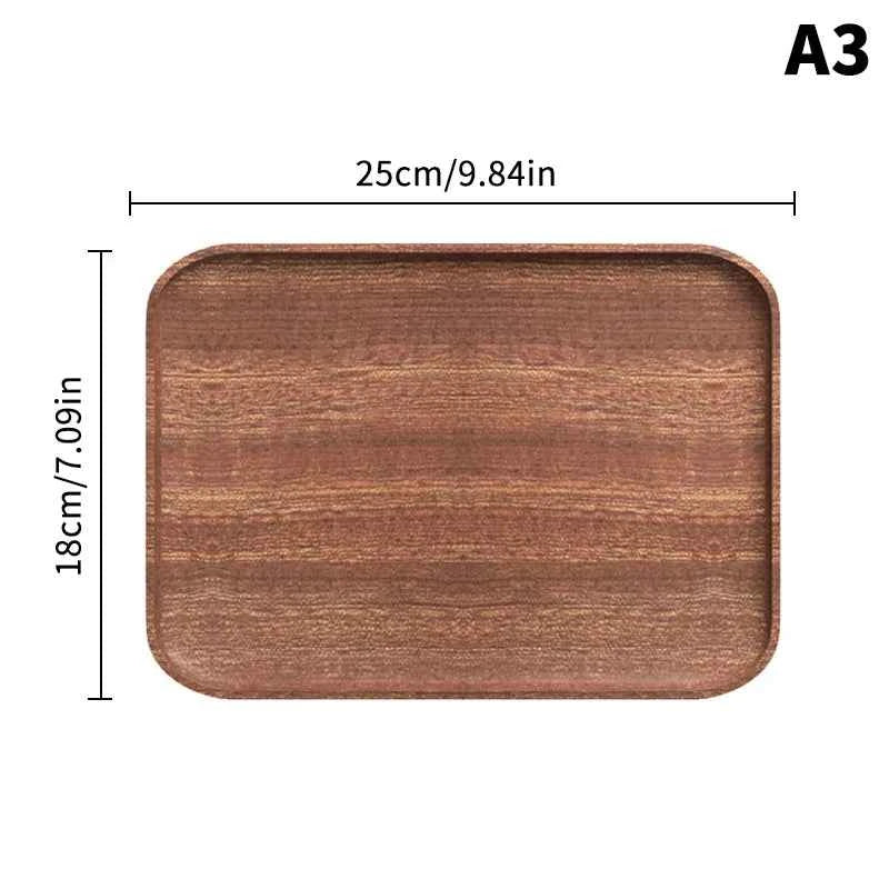 1PC Wooden Serving Trays Oval Wood Tray Platters for Serving Food Dishes Dinner Plates Solid Wood Round Dessert Plate