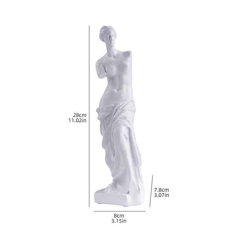 Venus de Milo Statue Resin Figure Sculpture Home Bedroom Living Room Study Decoration Ornament