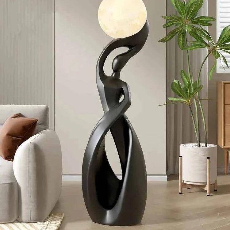 Home Decor Statue Abstract Art Ornaments Nordic Living Room Large Floor Luminous Sculpture Housewarming Gift Interior Figurines